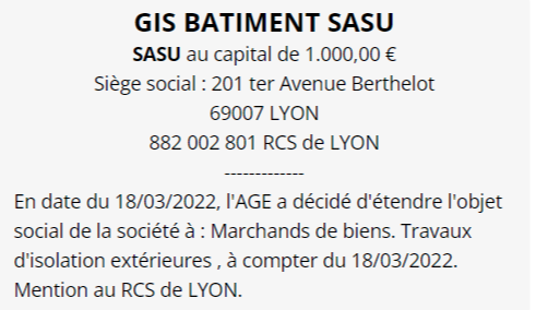 exemple annonce legale lyon 2