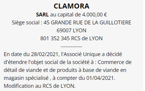 exemple annonce legale lyon 4