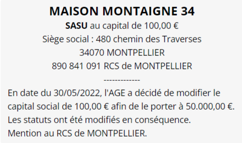 exemple annonce legale montpellier 1