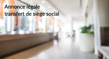 modèle annonce legale transfert siège social