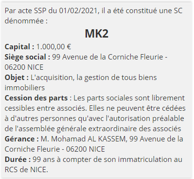 exemple annonce legale creation société civile 4