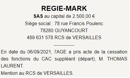 exemple annonce legale changement de cac 4