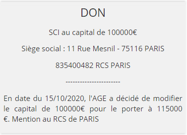 exemple annonce legale changement de capital social 4