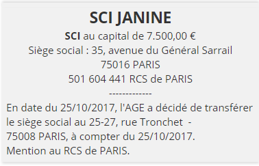 exemple annonce legale transfert siège social 3